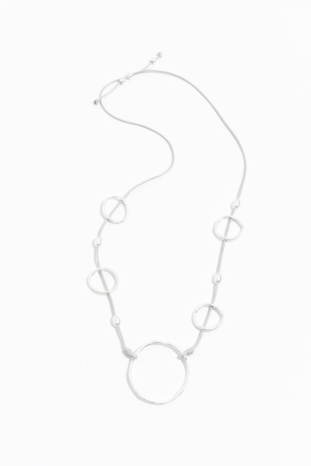Leveque Silver Circle Necklace image 1
