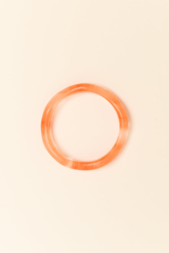 Lia Orange Swirl Resin Wave Bangle image 1