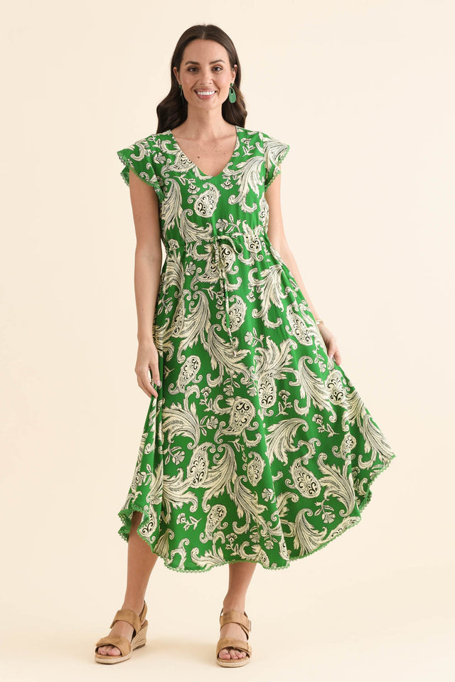 Libby Green Foliage Midi Dress image 1