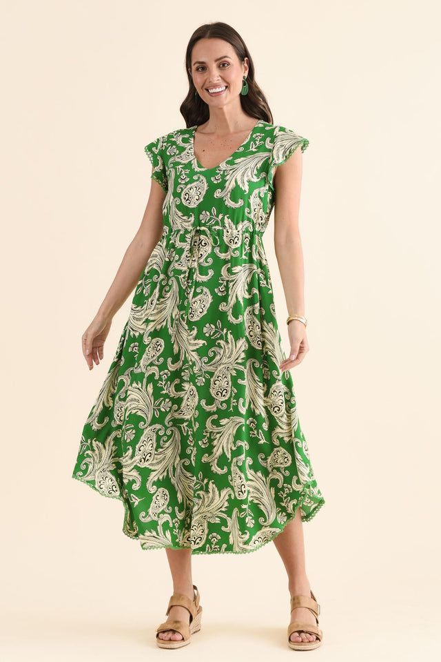 Libby Green Foliage Midi Dress image 2
