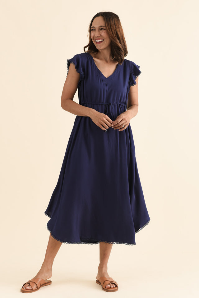 Libby Navy Midi Dress image 6