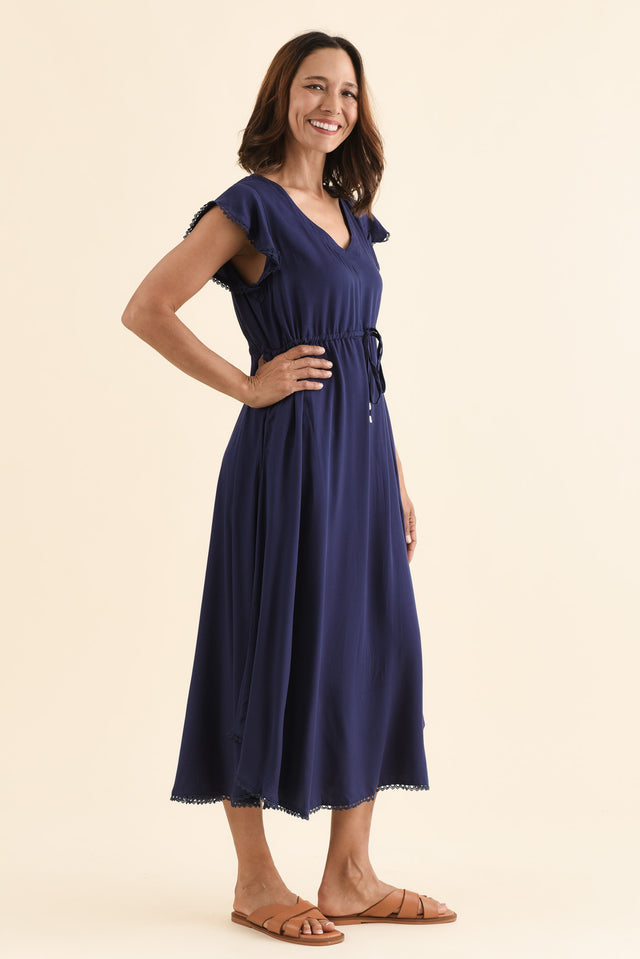 Libby Navy Midi Dress image 3