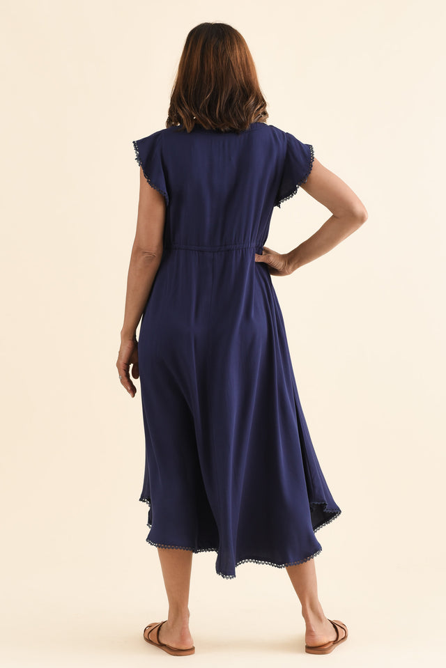 Libby Navy Midi Dress image 4