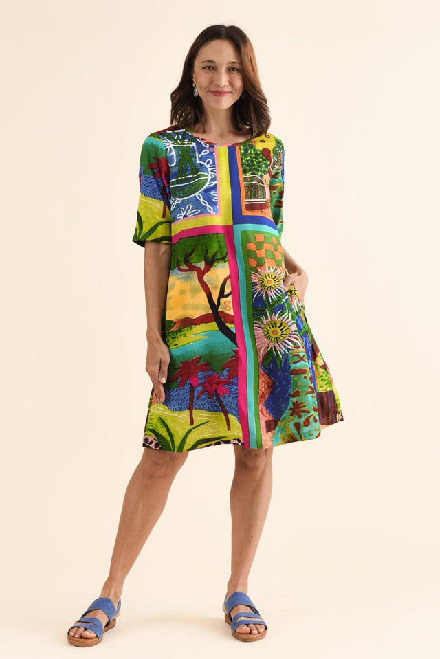 Lincoln Green Meadow Pocket Dress,Full Body,Brunette model,alt text|model:Cara image 6
