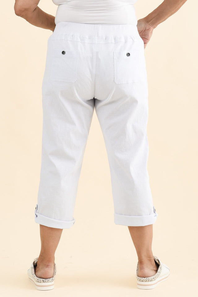 Lindsay White 7/8 Cargo Pants,Brunette model,alt text|model:Pilita image 12