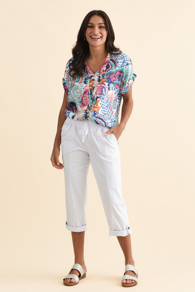 Lindsay White 7/8 Cargo Pants,Brunette model,alt text|model:Brontie image 8