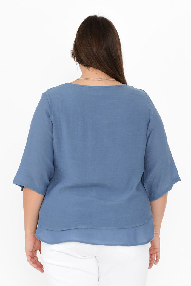 Liora Steel Layered Top,Brunette model,alt text|model:Gabby image 15