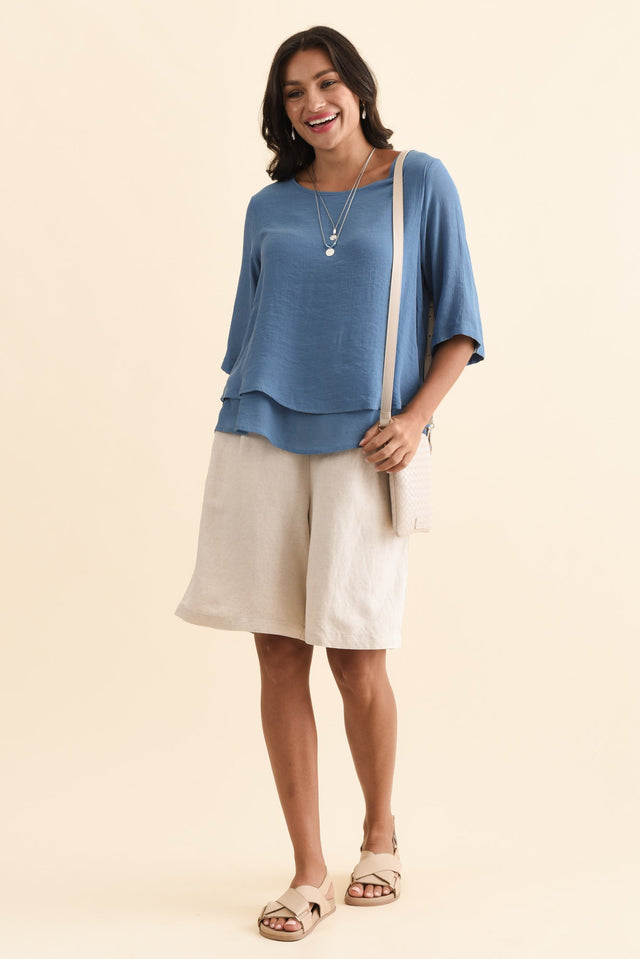 Liora Steel Layered Top,Brunette model,alt text|model:Brontie image 3