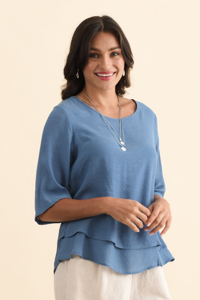 Liora Steel Layered Top,Brunette model,alt text|model:Brontie image 5