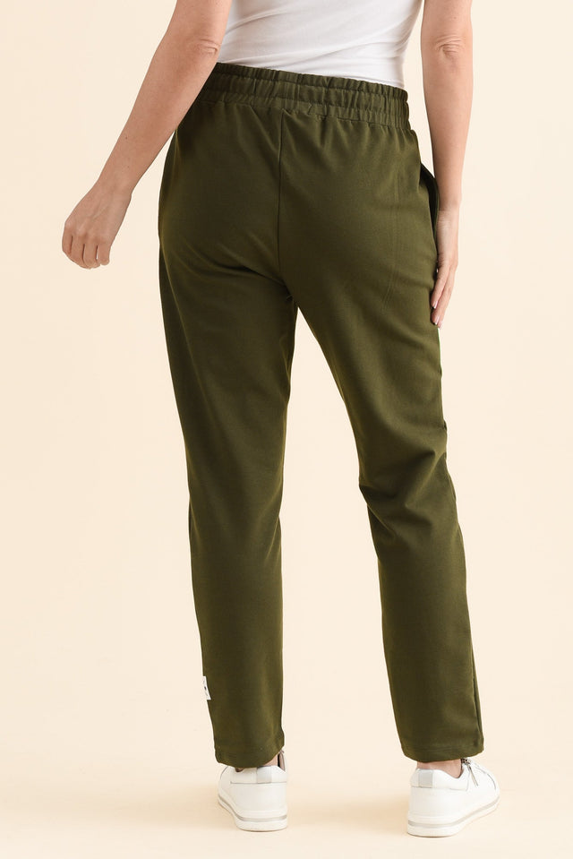 Lobby Dark Khaki Cotton Relaxed Sweatpants image 4