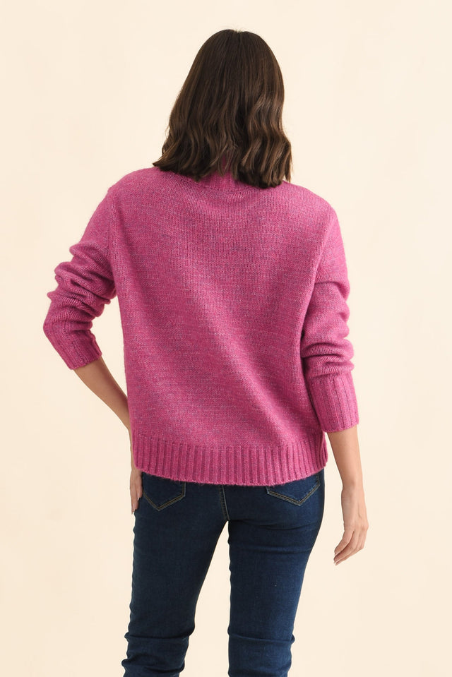 Lola Pink Knit Jumper,Brunette model,alt text|model:MJ image 5