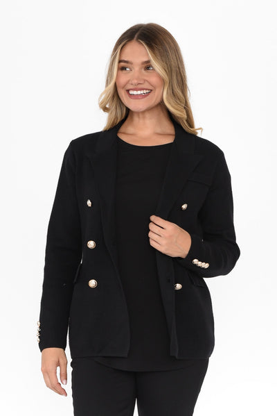 Lucy Black Double Breasted Jacket