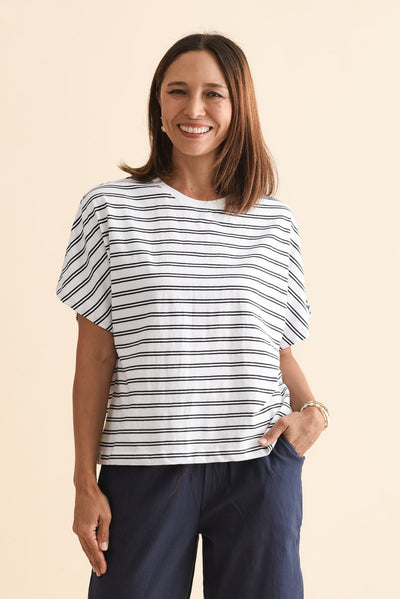 Luna Navy Stripe Cotton Tee