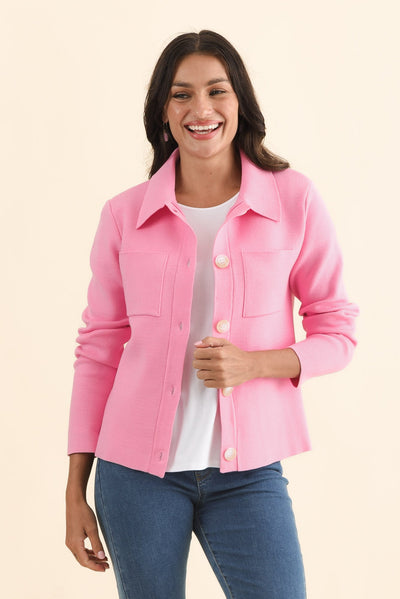 Madden Pink Collared Cardigan