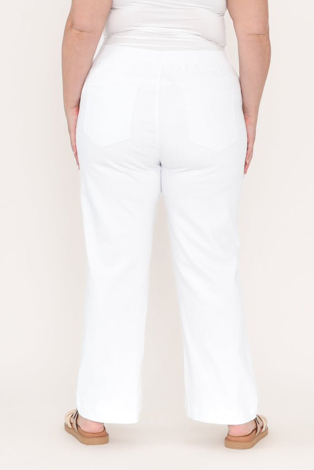 Maddy White Straight Leg Jeans,Blonde model,alt text|model:Caitlin image 12
