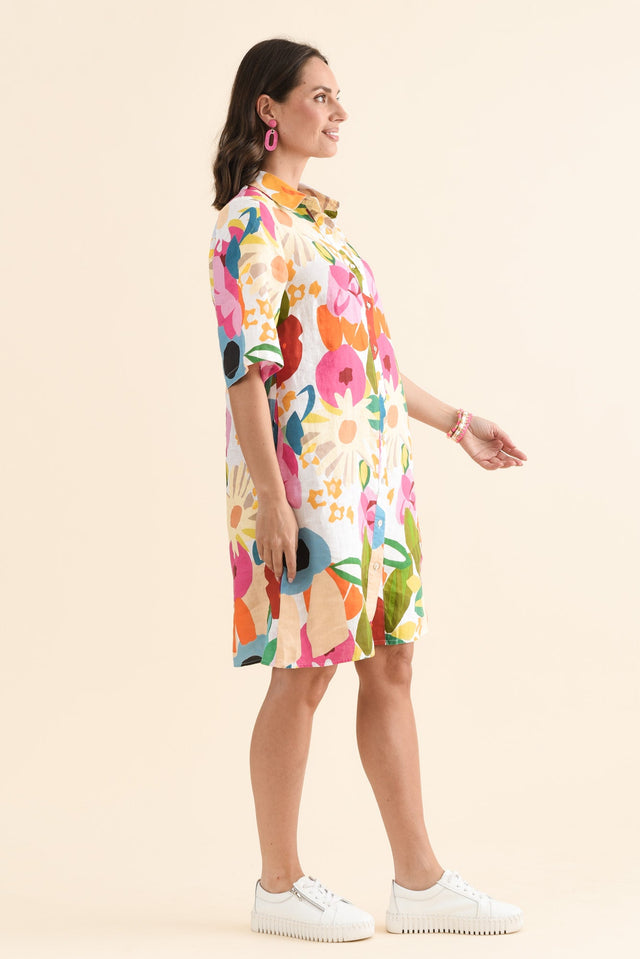 Maker Pink Flower Linen Pocket Dress image 3