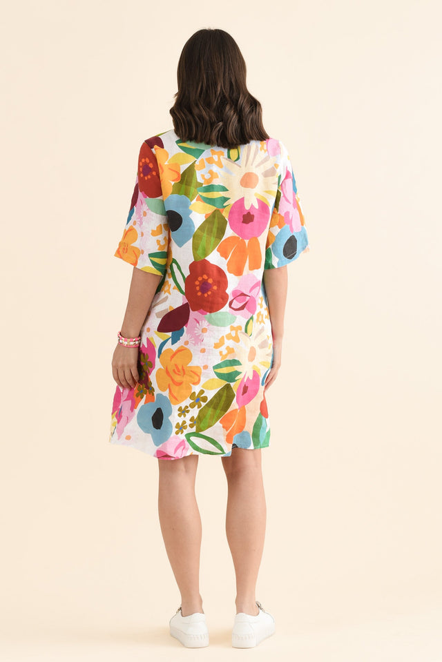 Maker Pink Flower Linen Pocket Dress image 4