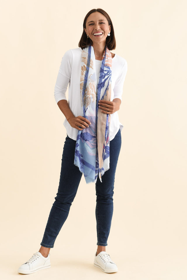 Maleny Blue Garden Scarf image 2