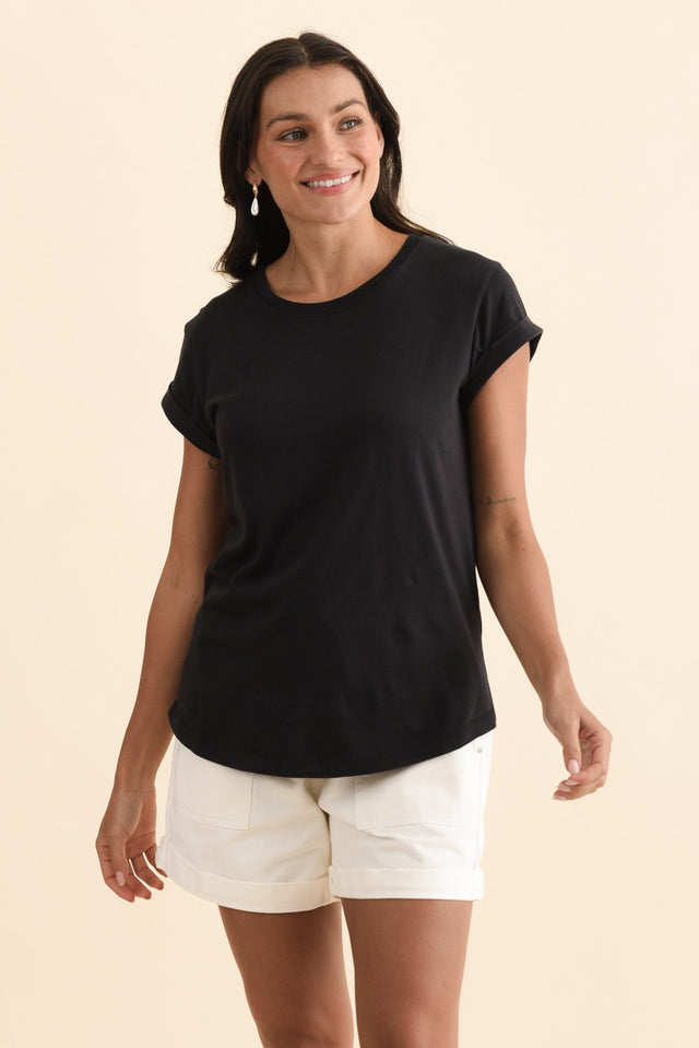 Manly Black Cotton Tee,Lifestyle