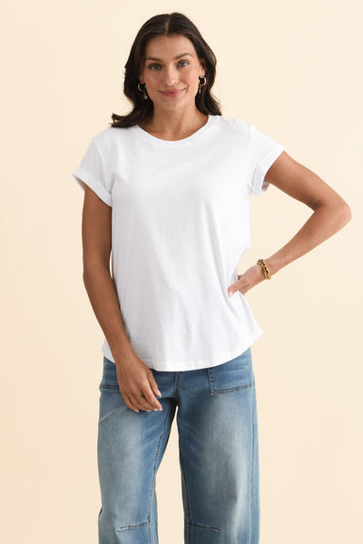 Manly White Cotton Tee