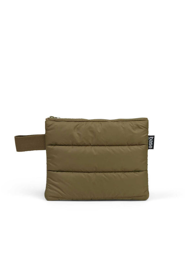 Flat Base Khaki Clutch image 1