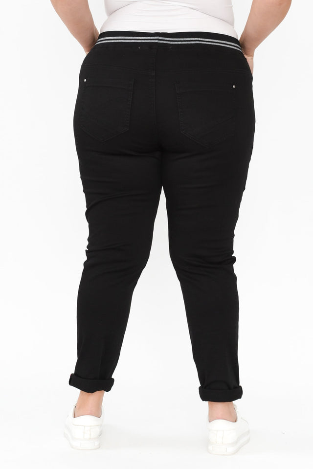 Margo Black Drawstring Pants,Blonde model,alt text|model:Caitlin image 15