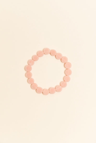 Mari Peach Resin Beaded Bracelet