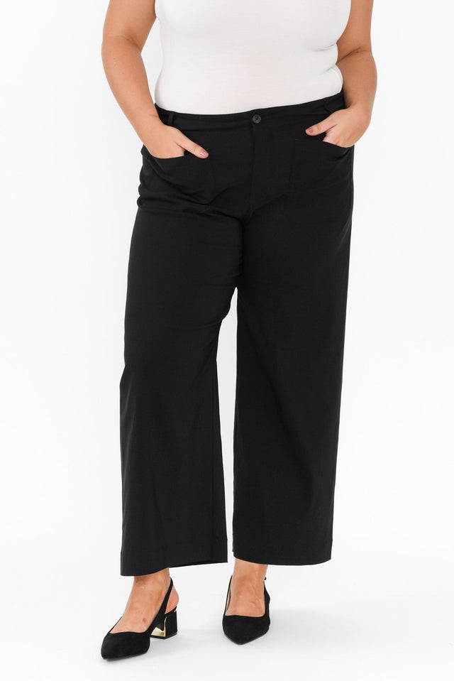 Marine Black Straight Leg Pants,Brunette model,plus-size,plus-size-Pants,plus-size-work-edit,alt text|model:Gabby image 13