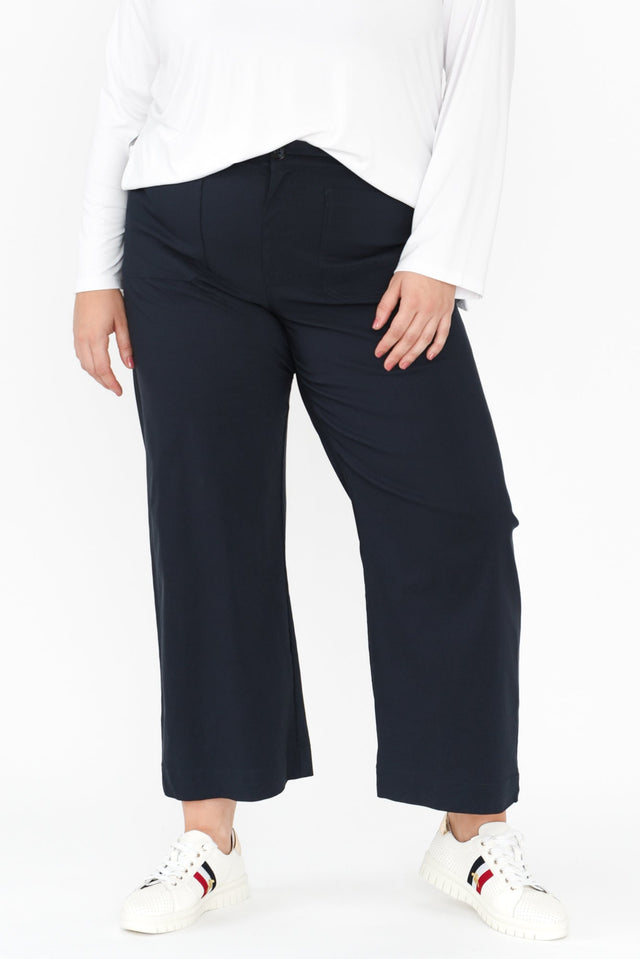 Marine Navy Straight Leg Pants,Brunette model,plus-size,curve-bottoms,plus-size-Pants,alt text|model:Gabby image 8