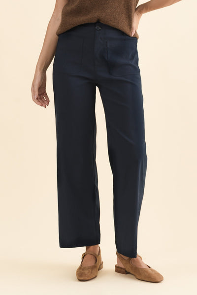 Marine Navy Straight Leg Pants