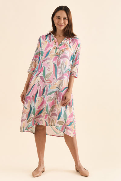 Mario Pink Geo Pocket Dress