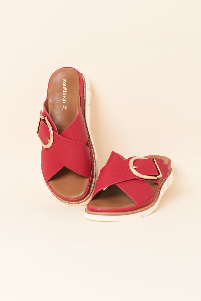 Marley Red Buckle Slide image 2