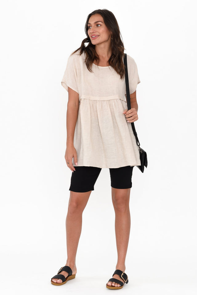 Marlo Black Side Split Shorts,Brunette model,alt text|model:Brontie image 7