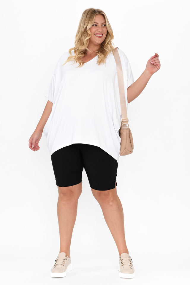 Marlo Black Side Split Shorts,Blonde model,alt text|model:Caitlin image 9