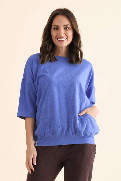 Mazie Blue Cotton Sweat