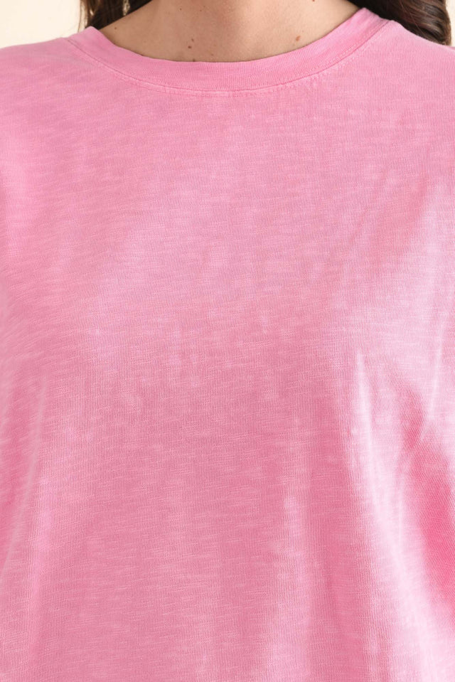 Mazie Pink Cotton Sweat,Detail,Brunette model,alt text|model:MJ image 5