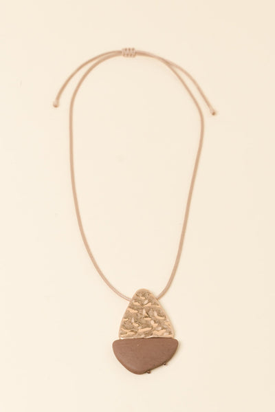 Melanie Taupe Pendant Necklace