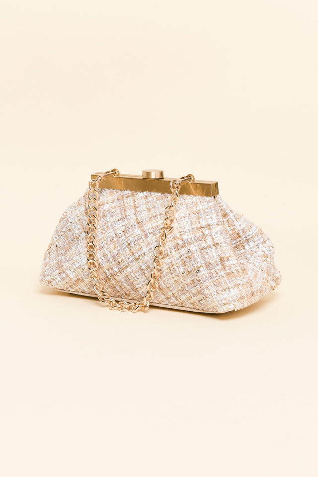 Mia Blush Boucle Clutch image 3