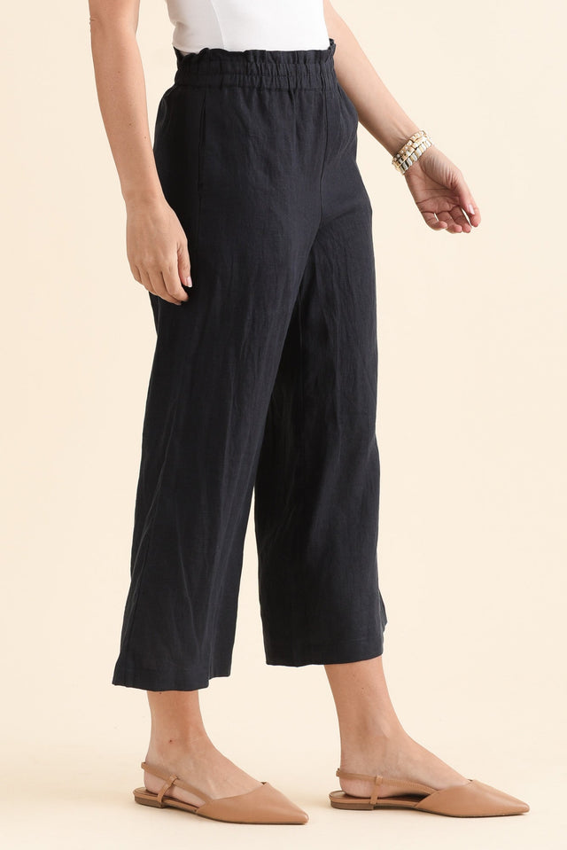 Mika Navy Linen Pocket Pants image 3