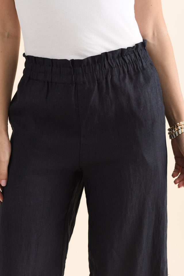 Mika Navy Linen Pocket Pants image 5