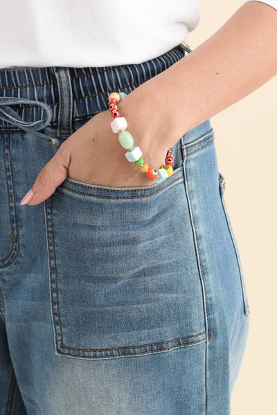 Miller Red Eye Beaded Bracelet