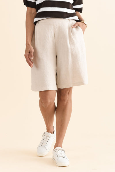 Minette Beige Pocket Shorts