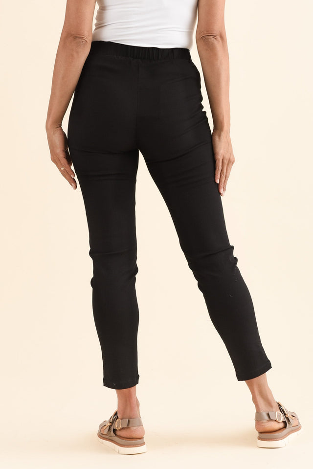 Missy Black 7/8 Stretch Pants,Back,Brunette model,alt text|model:Cara image 4