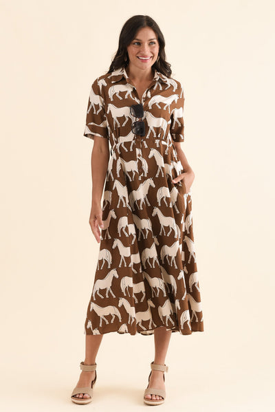 Molly Brown Horse Shirt Dress