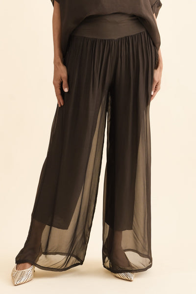 Mora Chocolate Silk Layer Pants
