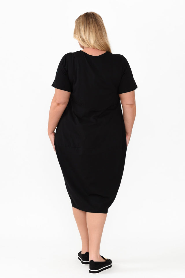 Morgan Black Diagonal Seam Dress,Blonde model,alt text|model:Caitlin image 11