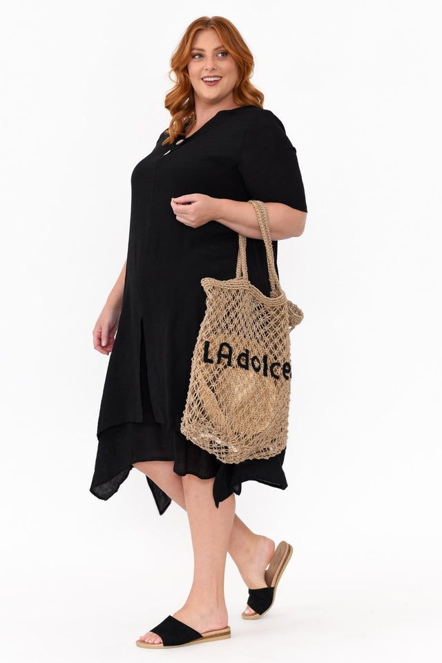 Nala Black Layers Dress,Blonde model,alt text|model:Caitlin image 9