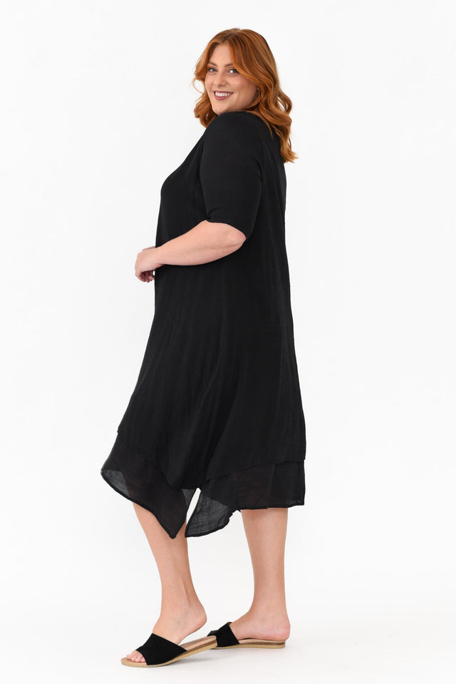 Nala Black Layers Dress,Blonde model,alt text|model:Caitlin image 11