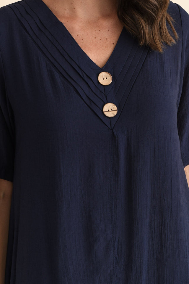 Nala Navy Layers Dress,Brunette model,alt text|model:MJ image 7