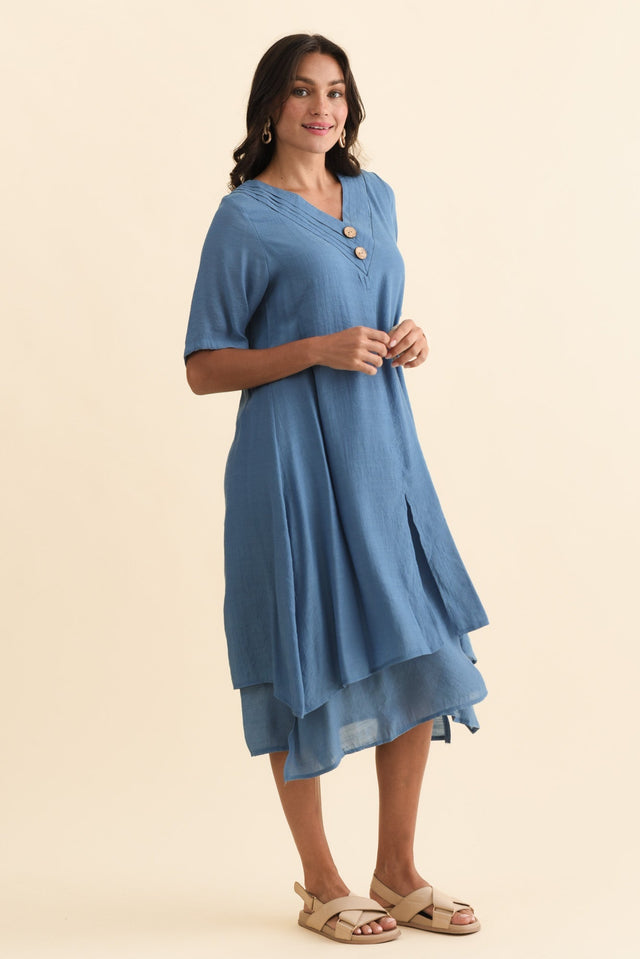 Nala Steel Layers Dress,Brunette model,alt text|model:Brontie image 5